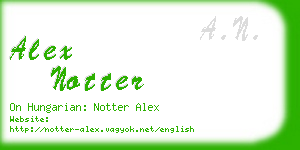 alex notter business card